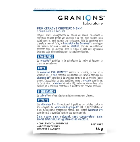 "Beauté et Croissance des Cheveux - Comprimés de Kératine, Biotine & Vitamines - Formule 56 Comprimés pour 28 Jours"